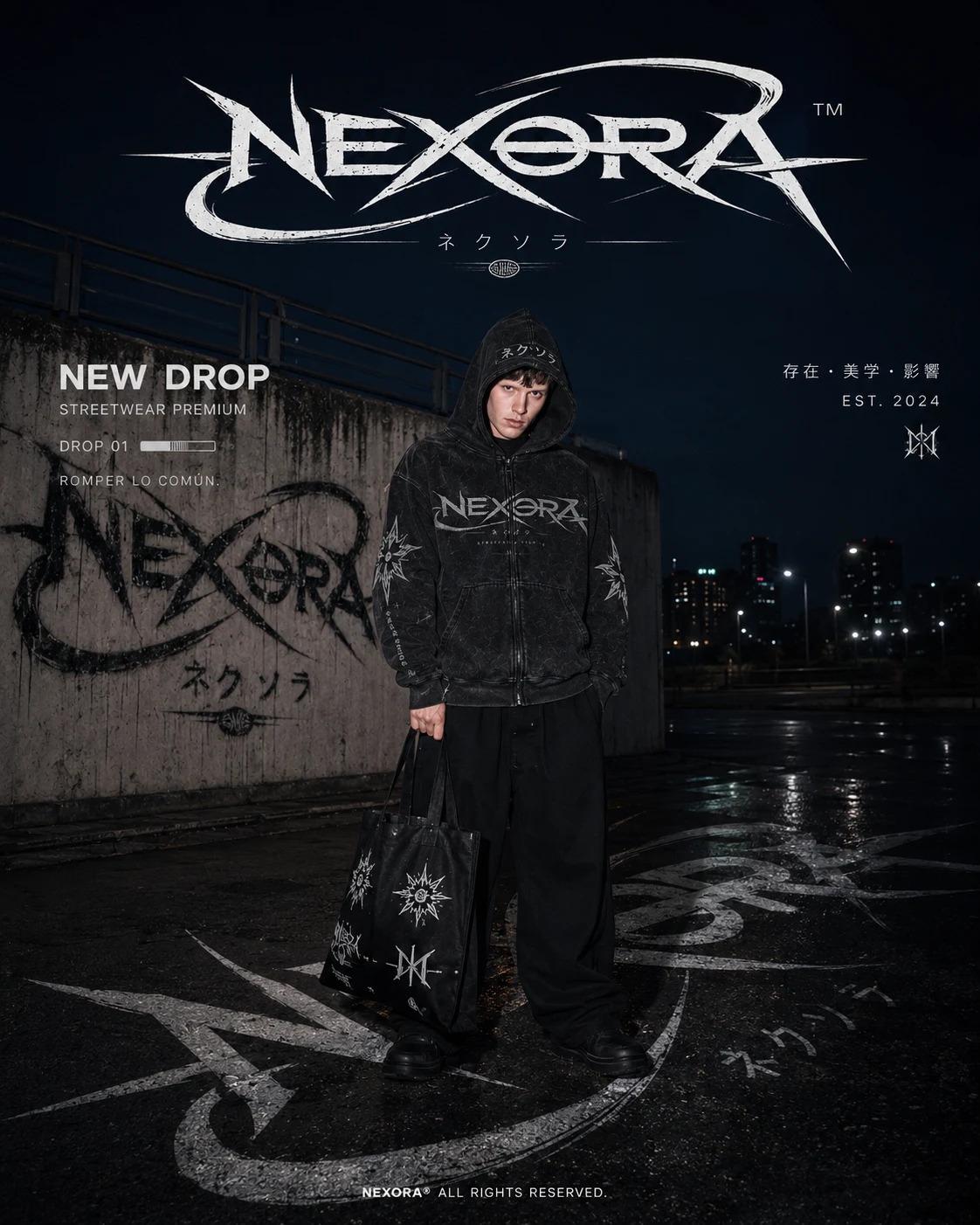 Flyer de lanzamiento de Nexora