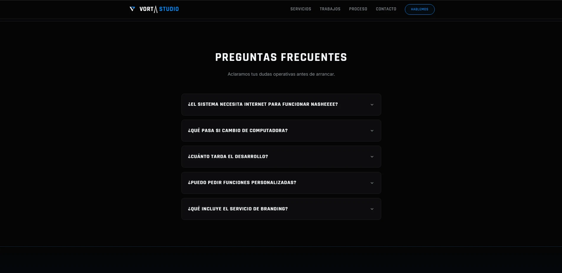 Versión anterior del sitio de Vorta: preguntas frecuentes
